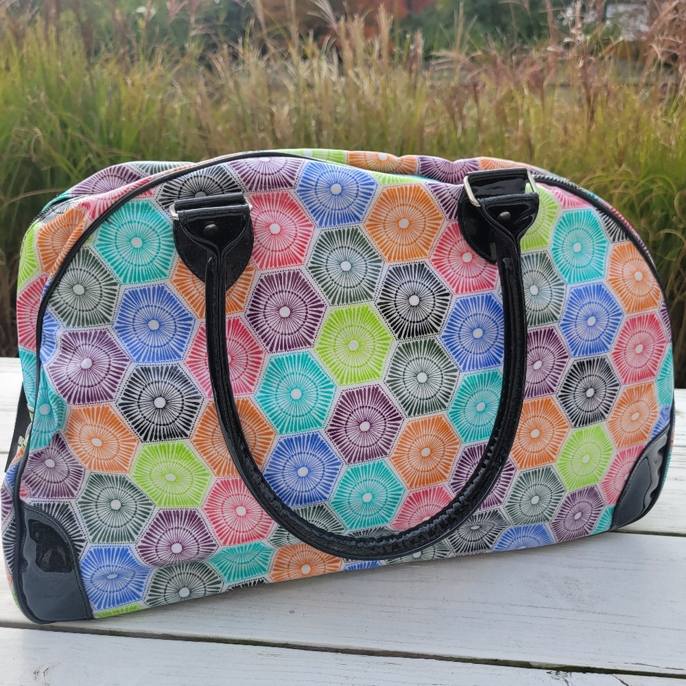 Paperchase NWT Travel Bags ~ Lap Top & Weekender Tote ~ Colorful Hexagons Unisex